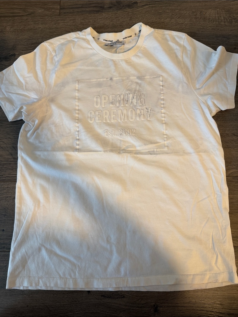 Opening Ceremony White Embossed Logo Pocket Tee - Men
